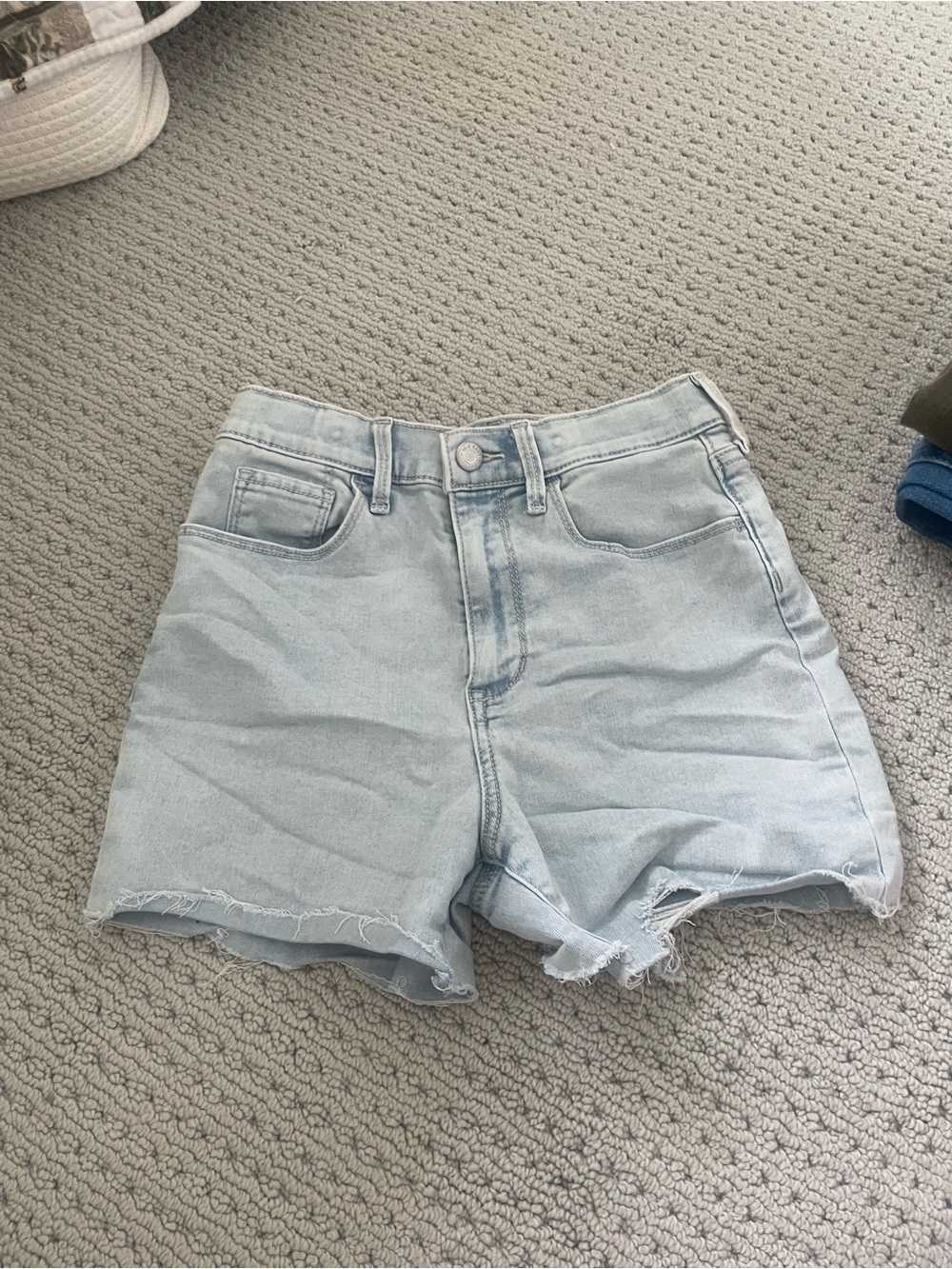 old navy light blue jean shorts
